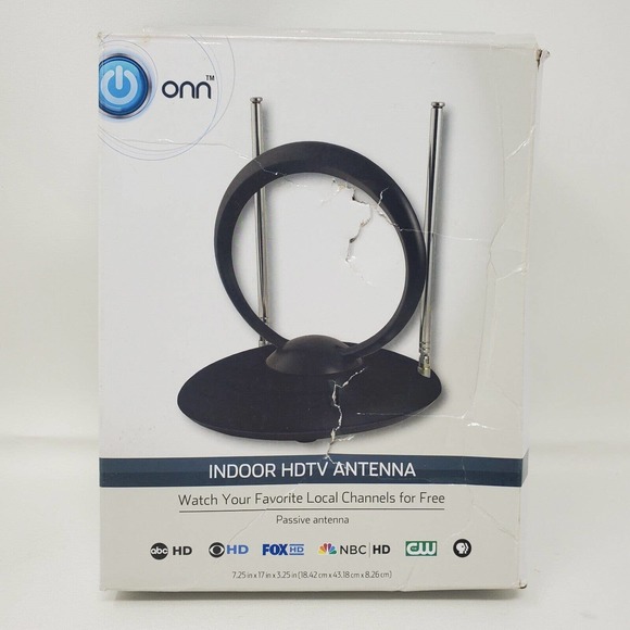Onn Indoor HDTV Antenna NEW 0NA16AV002 Black Built-In Coax Cable - Picture 2 of 8